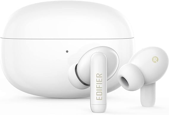 Edifier 330NB True Wireless Earbuds, Hybrid Active Noise Cancelling Earphones, SBC Audio Waterproof Bluetooth Headphones, App Control in-Ear Ear Buds, USB C Fast Charge Headsets White