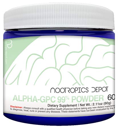 Alpha GPC Powder (99%) | 30 Grams | Choline Supplement | Brain Health Supplement | Supports Cognitive Function