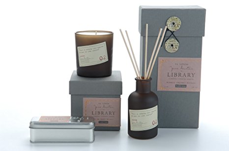 Paddywax Candles Library Collection Jan Austen Soy Wax Candle, 6.5-Ounce (Gardenia, Tuberose, Jasmine)