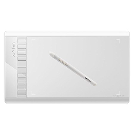 XP-PEN Star03 12" Graphics Drawing Pen Tablet Drawing Tablet Battery-free Stylus Passive Pen Signature Board with 8 Hot Keys (White)