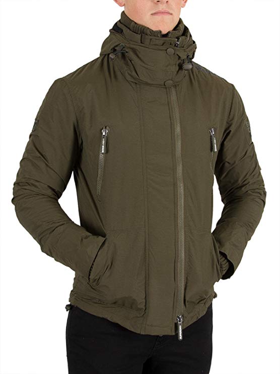 Superdry Men's Hooded Wind Attacker Jacket, Green