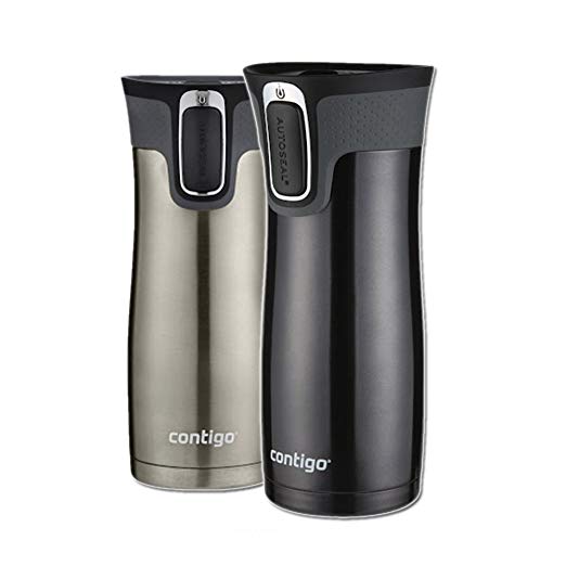 Contigo Autoseal West Loop Stainless Steel Travel Mug with Easy-clean Lid. 2-Pack