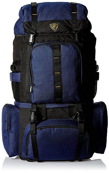 President Hulk Polyester 60 Liters Black And Blue Hiking Bags
