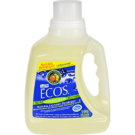 Earth Friendly Products ECOS Liquid Laundry, Lemongrass, 100-Ounce Bottle