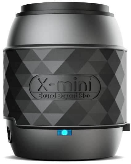 XMI X-Mini WE XAM17-B Wireless Bluetooth Portable Thumb Size Speaker Compatible with iPhoneiPadiPodSmartphonesTabletsMP3 PlayerLaptop - Black