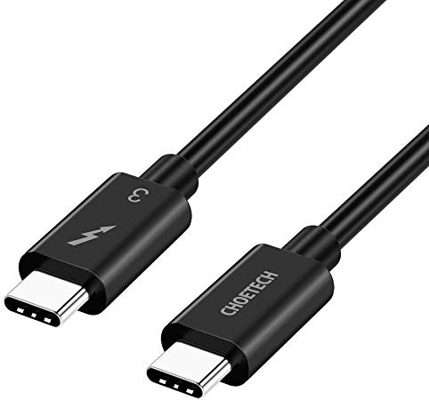 CHOETECH Thunderbolt 3 Cable  Supports 100W Charging 40Gbps 5K UHD Display 0.7M USB C Cable Compatible with Thunderbolt 3 and Non-Thunderbolt USB Type-C Devices [Thunderbolt 3 Certified]