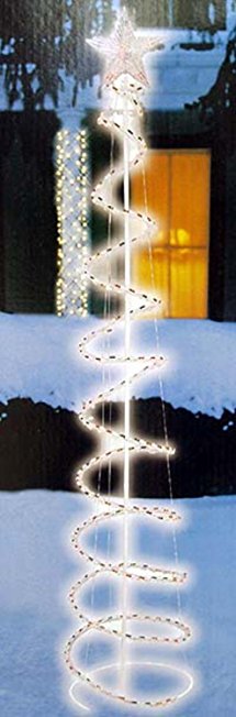 5' Multi-Color LED Lighted Outdoor Spiral Christmas Tree Yard Art Decoration