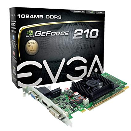 eVGA GeForce 210 1204 MB DDR3 PCI Express 2.0 DVI/HDMI/VGA Graphics Card, 01G-P3-1312-LR