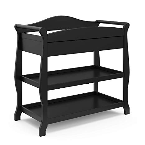 Storkcraft Aspen Changing Table with Drawer, Black