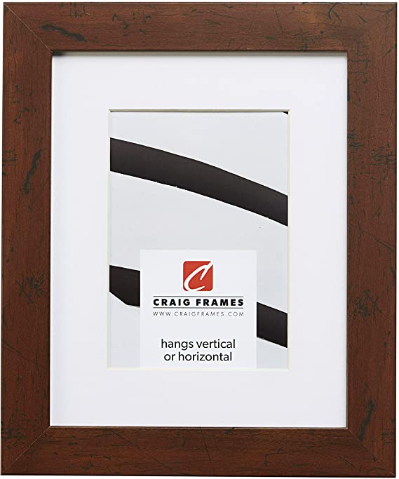 Craig Frames FM26WA 20 x 24 Inch Dark Brown Picture Frame Matted to Display a 16 x 20 Inch Photo