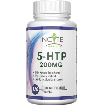 5-HTP 200mg High Strength 120 Capsules 4 Months Supply - UK MANUFACTURED - 100 Natural - 5HTP Serotonin Booster and Mood Enhancer - Vitamin Supplement - Health Benefits Include Weight Loss Improves Sleep and Helps with Anxiety - Best Double Strength Pure 5 HTP Supplement