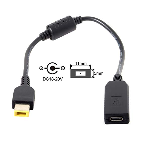 CY USB 3.1 Type C USB-C to Rectangle 11.05.0mm PD Emulator Trigger Cable for Lenovo ThinkPad X1 Carbon