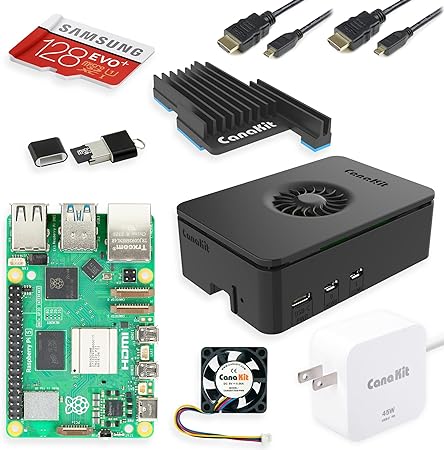 Raspberry Pi 5 Starter Kit PRO - Turbine Black (128GB Edition) (4GB RAM)