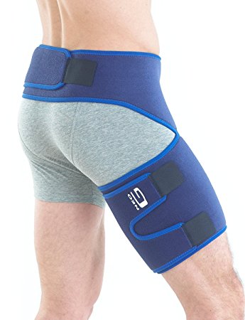 NEO G Groin Support - Medical Grade Quality, HELPS groin strains, sprains, pain,pulls, tears, aches, stiffness, injury, recovery & rehabilitation- Everyday or sporting activities-ONE SIZE Unisex Brace