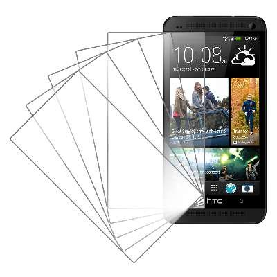 MPERO 5 Pack of Invisible Screen Protectors for HTC One M7