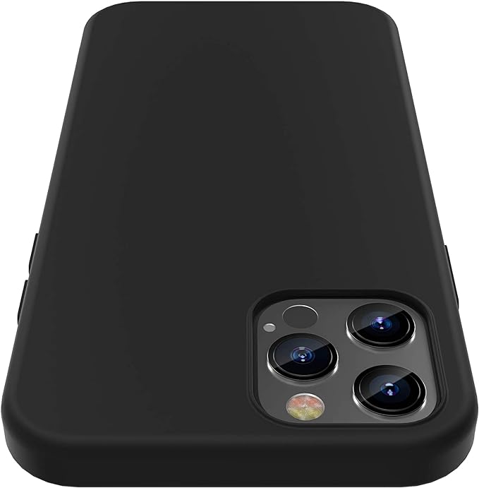 Moduro Minimalist Case for iPhone 13 Pro Max, Ultra Thin [1.5mm] Slim Fit Flexible Soft TPU Case (Black)