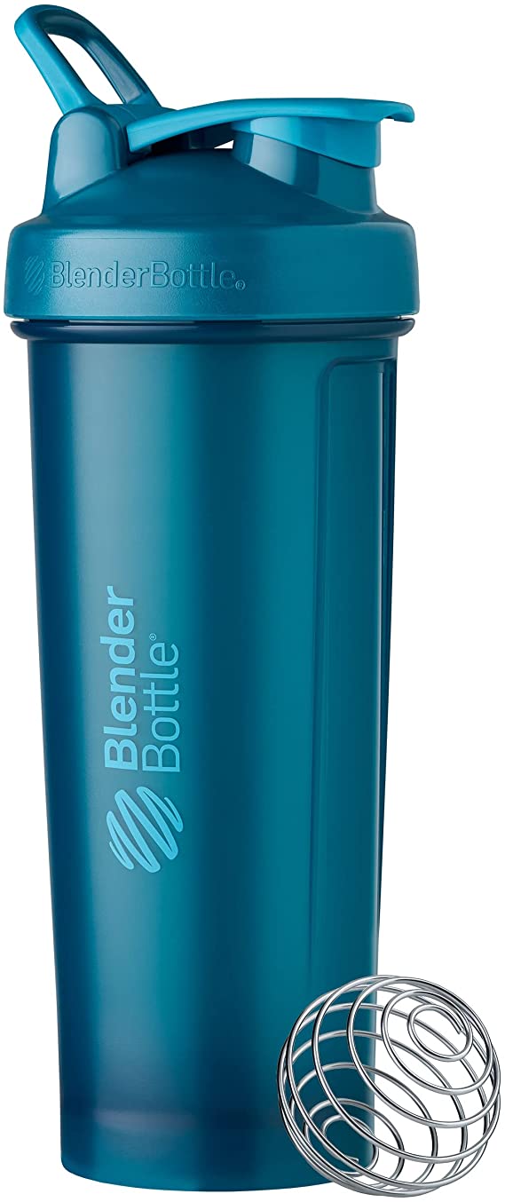 BlenderBottle Classic V2 Shaker Bottle Perfect for Protein Shakes and Pre Workout, 32-Ounce, Ocean Blue