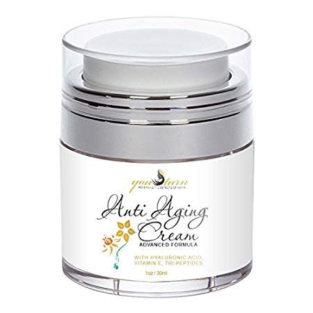 Anti Aging Face Cream & Wrinkle Cream - Perfect Facial Moisturizer For Day & Night Cream - Proprietary Formula with Hyaluronic Acid & Tri-Peptides To Support Skin Tightening, Brightning, Anti Wrinkl