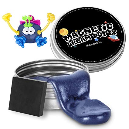 ILC Magnetic Putty Playdough Creative Magnet Toy Slime Stress Reliever for Kids and Adults for Fun (Blue)