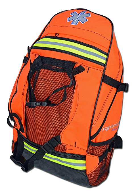 Lightning X EMS Special Events First Aid EMT First Responder Trauma Backpack BLS Bag - FLORESCENT ORANGE