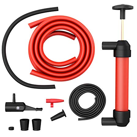 Advgears Multi-Purpose Siphon Hand Fuel Transfer Pump Kit for Gas, Oil, Gasoline, Air, Other Fluids