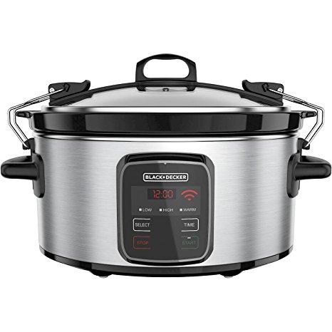 BLACK DECKER Best Programmable Crock Pot 6-Quart Slow Cooker with WiFi-Enabled