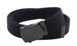 Canvas Web Belt Military Style with Black Buckle and Tip 56 Long Many Colors