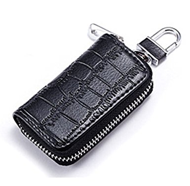 Bestoo Pu Leather Zippered Key Case Fob Bag Chains Holder