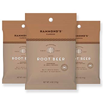 Hammond’s Old Fashioned- Natural Root Beer Pantry Candies 3- 4 Ounce Bags. Our Natural Root Beer Drops are Handmade in Small Batches- Using the Finest Ingredients. Proudly Handcrafted in the USA.