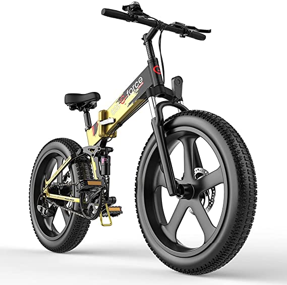 Folding Ebike for Adults 26" / 20" 4.0 Fat Tire Bike 20 / 25Mph Brushless Motor SHIMAMO 7 Speed Removable Lithium Battery Mountain Ebike