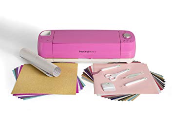 Cricut Explore Air 2 Fuchsia Bundle with Basic Tool Set and Two Vinyl Samplers