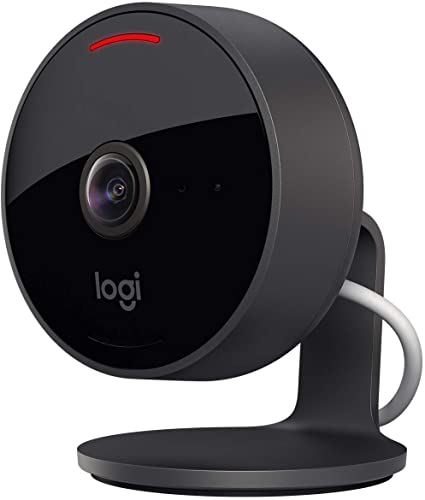 Logitech 961-000490 Circle View Weatherproof Wired Home Security Camera TrueView Video, 180° Wide Angle, 1080p HD, Night Vision, 2-Way Audio, Encrypted and Apple HomeKit Secure Video - Black