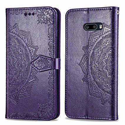 for LG G8X ThinQ Case, LG V50S ThinQ Premium PU Leather Case Shock-Absorption Flexible Cell Phone Soft Full-Body Protective Cover Case for LG G8X ThinQ (Purple)