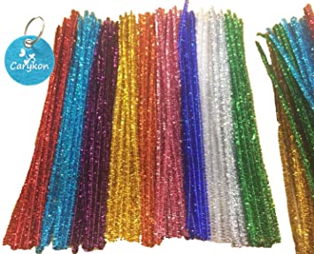 Caryko Tinsel Creative Arts Chenille Stems 6 mm x 12 Inch, Pack of 200 (Mix)