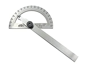 Kinex 1089-07-120 5-1/4 Inch (120 mm) Stainless Steel Machinist Protractor Angle Finder