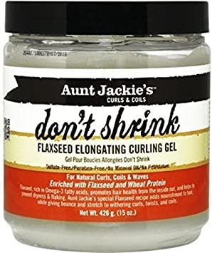 Aunt Jackie's Don't Shrink Flaxseed Elongating Curling Gel, 15 oz by Aunt Jackie's