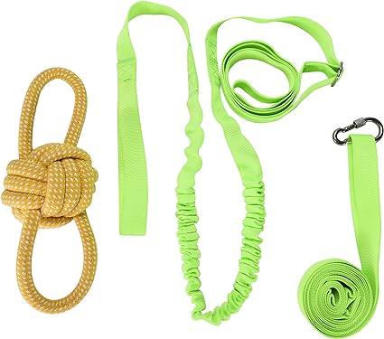 Black Rhino Dog Bungee Tug Toy - Hanging Tether Tug Outdoor Dog Toy - Cotton Textile Bungee Tug Toys for Prey Drive, Tug of War, and Fetch - Dog Outdoor Toys Safe for Dogs' Teeth, arm floaties