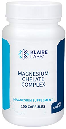 Klaire Labs Magnesium Chelate Complex - 150mg Hypoallergenic Chelated Blend, 100 Capsules