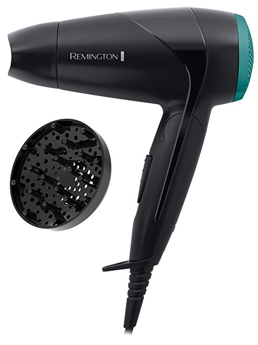 Remington D1500 Compact Travel Dryer with Compact Diffuser, 2000 W