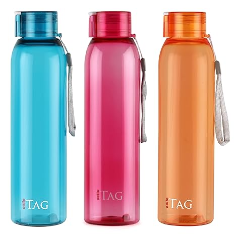 Cello My Tag 1000ml Water Bottle Set of 3 Assorted