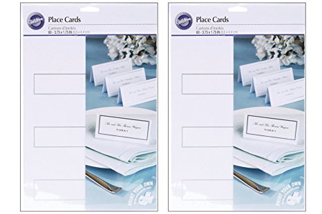 2 X Wilton Silver Border Place Cards