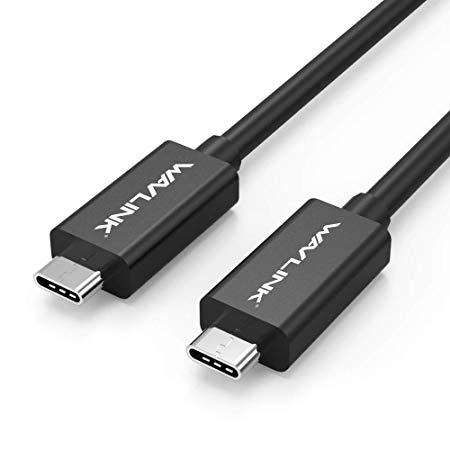 [Thunderbolt 3 Certified] Wavlink Passive 40Gbps Thunderbolt 3 USB C Cable 1.65 Feet Support 100W Charging and 4K @ 60Hz video Resolution (Not Compatible with USB-C ports without the Thunderbolt Logo)