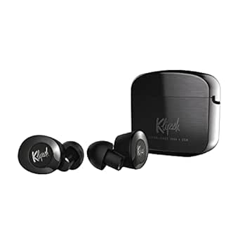 Klipsch T5 II Active Noise Cancelling ANC True Wireless Earphones in Gunmetal with AI Hands-Free Operation, Bluetooth 5.0, Best Fitting Earbuds with Patented Comfort, and a Wireless Charging Case