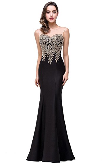 Babyonlinedress Babyonline Mermaid Evening Dress For Women Formal Lace Appliques Long Prom Dress