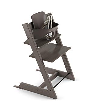 Stokke 2019 Tripp Trapp High Chair, Includes Baby Set, Hazy Grey