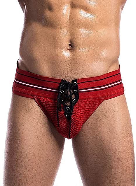 K-Men Sexy Men's Lingerie Cotton Tie Rope Cute Athletic Supporter Jockstrap Underwear Panties