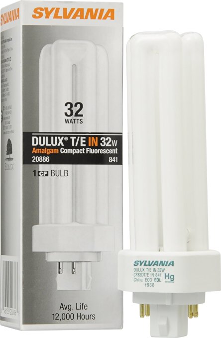 Sylvania 20886 Compact Fluorescent 4 Pin Triple Tube 4100K, 32-watt