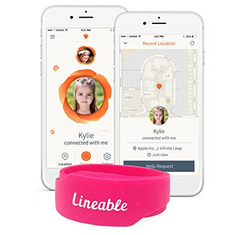 Lineable - Smart Wristband For Kids, Pink, Medium