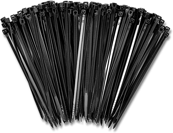 4" Black 18 lbs (1000 Pack) Zip Ties, Choose Size/Color, By Bolt Dropper