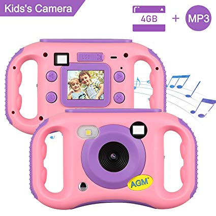 AGM Kids Camera, Children Video Camera Recorder with 1.77" Toddler Digital Camera,Creative Birthday Gifts for Kids (Pink)